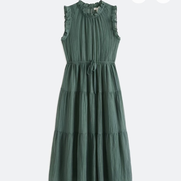 Nine Britton Dresses & Skirts - Midi Dress Nine Britton Sheer Green Tiered Sleeveless Dress Size M NWOT